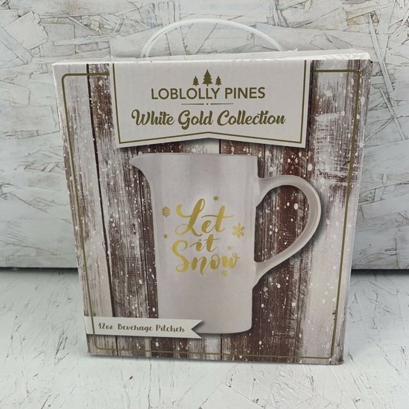 Loblolly Pines 42 oz Let it Snow Ceramic Pitcher NIB - Picture 4 of 8